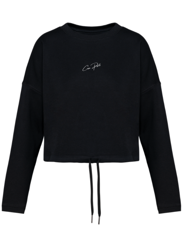 Sweat-shirt corsa spirit à col rond oversize crop