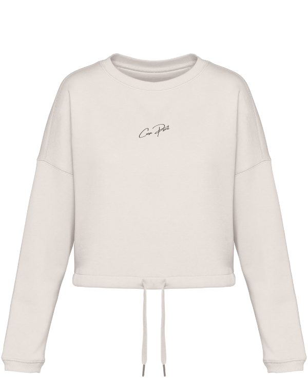 Sweat-shirt corsa spirit à col rond oversize crop