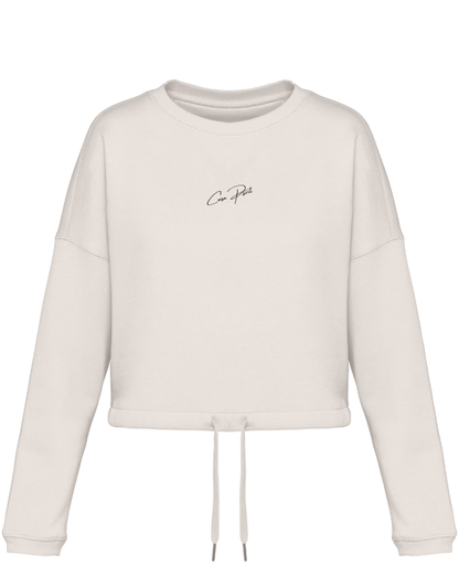 Sweat-shirt corsa spirit à col rond oversize crop