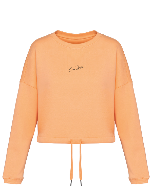 Sweat-shirt corsa spirit à col rond oversize crop