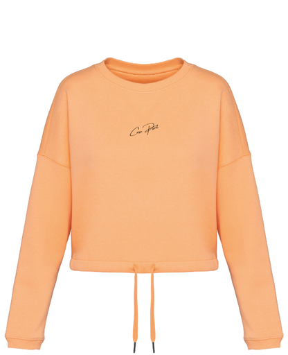 Sweat-shirt corsa spirit à col rond oversize crop