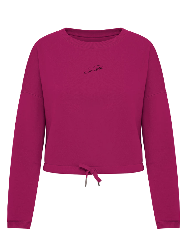 Sweat-shirt corsa spirit à col rond oversize crop