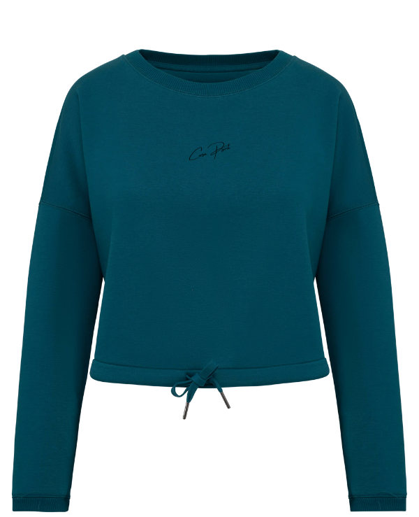 Sweat-shirt corsa spirit à col rond oversize crop