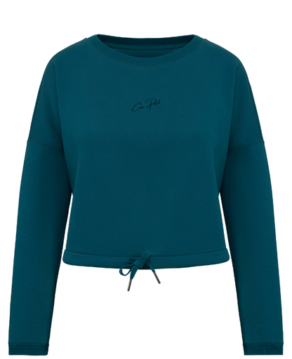 Sweat-shirt corsa spirit à col rond oversize crop