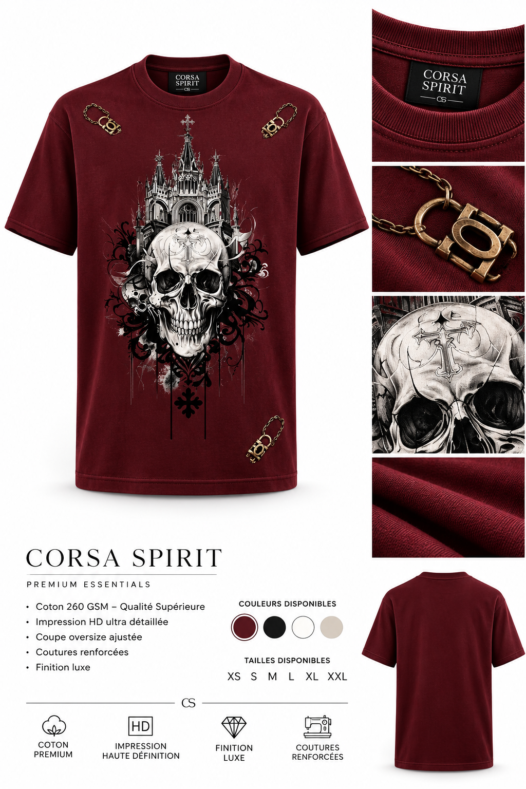 T-shirt corsa spirit Skull Royale